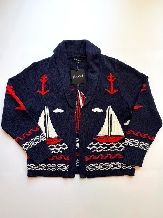 Marled Sweaters - The Great Sailboat Sweater Inspiration. Women's Nautical Sailboat & Anchors NWT